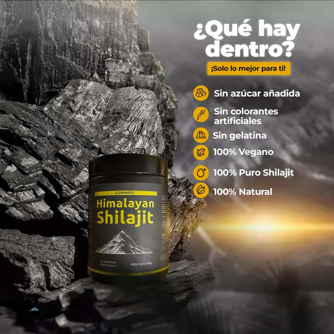 Shilajit Puro del Himalaya™- Eleva tu energía y optimiza tu rendimiento diario.