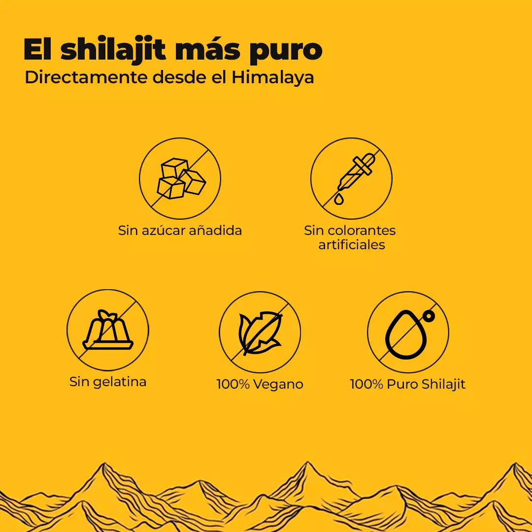 Shilajit Puro del Himalaya™- Eleva tu energía y optimiza tu rendimiento diario.