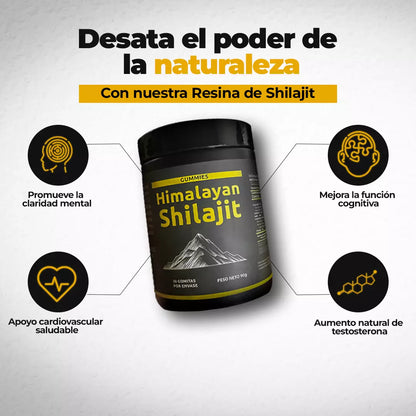 Shilajit Puro del Himalaya™- Eleva tu energía y optimiza tu rendimiento diario.