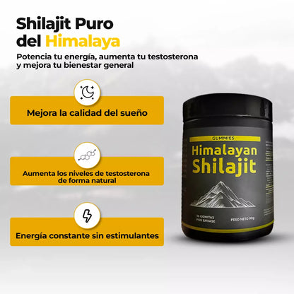 Shilajit Puro del Himalaya™- Eleva tu energía y optimiza tu rendimiento diario.